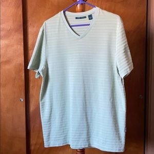 Perry Ellis Light Green V-Neck Shirt
